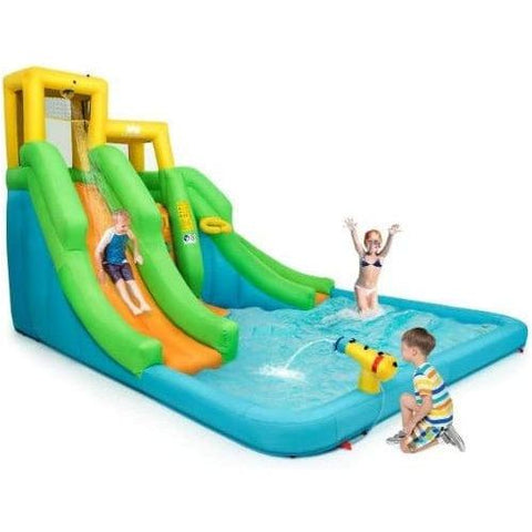 Costway Residential Bouncers Inflatable Water Park Bounce House with Climbing Wall by Costway