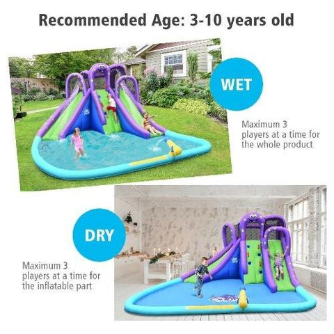 Costway Residential Bouncers Inflatable Water Park Mighty Bounce House with Pool by Costway