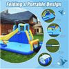 Image of Costway Residential Bouncers Inflatable water slide jumping house wall climbing water gun splash pool by Costway Inflatable water slide jumping house wall climbing water gun pool