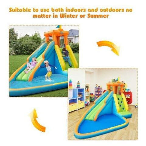 Costway Residential Bouncers Inflatable Water Slide Kids Bounce House Castle by Costway