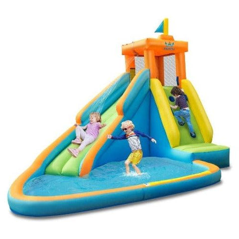 Costway Residential Bouncers Inflatable Water Slide Kids Bounce House Castle by Costway