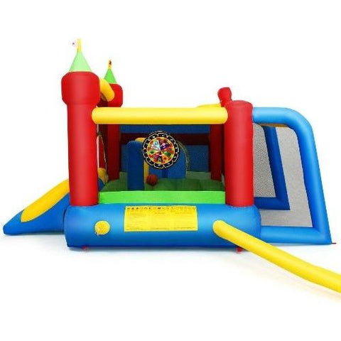 Costway Residential Bouncers Kids Gift Inflatable Bounce House with 480W Blower by Costway 06187435 Kids Gift Inflatable Bounce House with 480W Blower by Costway 06187435