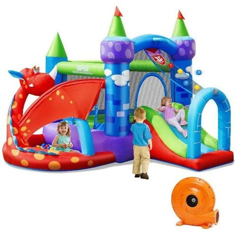 Costway Residential Bouncers Kids Inflatable Bounce House Dragon Jumping Slide Bouncer Castle by Costway 7461759412736 68230941 Kids Inflatable Bounce House Dragon Jumping Slide Bouncer Castle by Costway SKU# 68230941