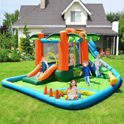 Costway Residential Bouncers Kids Inflatable Bounce House with Blower by Costway 3092720791976 61259348 Kids Inflatable Bounce House with Blower by Costway SKU# 61259348
