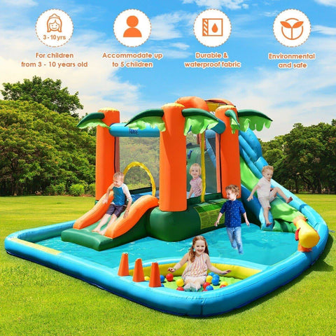 Costway Residential Bouncers Kids Inflatable Bounce House with Blower by Costway 3092720791976 61259348 Kids Inflatable Bounce House with Blower by Costway SKU# 61259348