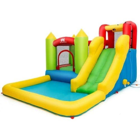 Costway Residential Bouncers Not Included Inflatable Bounce House Water Slide Jump Bouncer by Costway 898474762919 78401952
