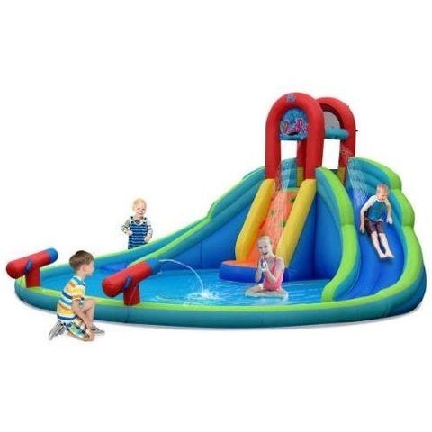 Costway Residential Bouncers Not Included Kids Inflatable Water Slide Bounce House with Carry Bag by Costway 7461758436214 39805176
