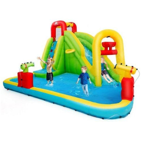 Costway Residential Bouncers Outdoor Inflatable Water Bounce House with 480W Blower by Costway 6513571433176 65810942 Outdoor Inflatable Water Bounce House 480W Blower Costway SKU 65810942