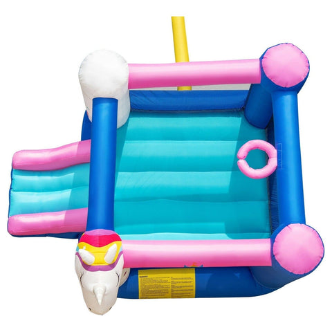 Costway Residential Bouncers Slide Bouncer Inflatable Jumping Castle Basketball Game Without Blower by Costway 787446083988 80157496 Slide Bouncer Inflatable Jumping Castle Basketball Game Without Blower