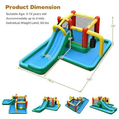 Costway Residential Bouncers Slide Water Park Climbing Bouncer Pendulum Chunnel Game without Air-blower by Costway 781880217732 01985724  Climbing Bouncer Pendulum Chunnel Game without Air-blower by Costway