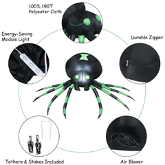 6FT Halloween Inflatable Blow-Up Spider by Costway