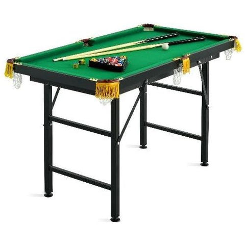 Costway Swing Sets & Playsets Green 47" Folding Billiard Table with Cues and Brush Chalk by Costway 19657209