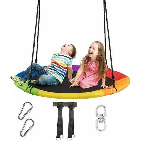 Costway Swings & Play Sets 40" 770 lbs Flying Saucer Tree Swing Kids Gift with 2 Tree Hanging Straps by Costway 40" 770 lbs Flying Saucer Tree Swing Kids Tree Hanging Straps Costway