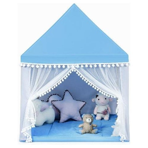 Costway Swings & Play Sets Kids Play Tent Large Playhouse Children Play Castle Fairy Tent Gift with Mat by Costway Kids Play Tent Large Playhouse Children Play Castle Fairy Tent Gift