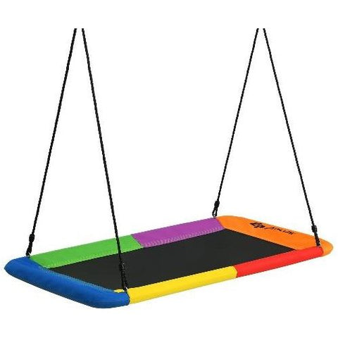 Costway Swings & Play Sets Multicolor 60" Platform Tree Swing Outdoor with 2 Hanging Straps by Costway 6499852641600 71409263-M
