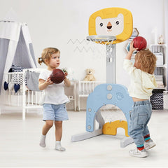 3-in-1 Adjustable Kids Basketball Hoop Sports Set by Costway