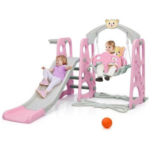 Costway Swings & Playsets 3 in 1 Toddler Climber and Swing Set Slide Playset by Costway 3 in 1 Toddler Climber and Swing Set Slide Playset by Costway 07923485
