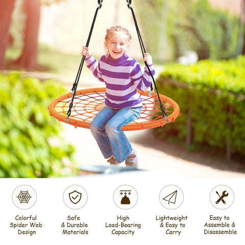 Costway Swings & Playsets 40'' Spider Web Tree Swing Kids Outdoor Play Set with Adjustable Ropes by Costway 40'' Spider Web Tree Swing Kids Play Set Adjustable Ropes Costway