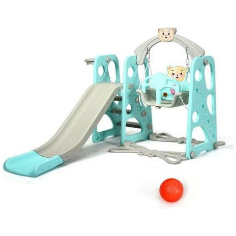 Costway Swings & Playsets Green 3 in 1 Toddler Climber and Swing Set Slide Playset by Costway 796914882992 07923485-G 3 in 1 Toddler Climber and Swing Set Slide Playset by Costway 07923485