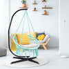 Image of Costway Swings & Playsets Hanging Macrame Hammock Chair with Handwoven Cotton Backrest by Costway