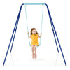 Image of Costway Swings & Playsets Outdoor Kids Swing Set with Heavy Duty Metal A-Frame and Ground Stakes by Costway 193802001006 02813564