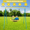 Image of Costway Swings & Playsets Swing Set with 40” Saucer Tree Swing & Heavy Duty A-Frame Metal Swing Stand Combo by Costway 6499852805040 53427061