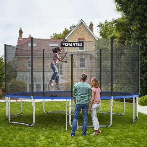 Costway Trampoline 15 ft Outdoor Trampoline Combo with Bounce Jump Safety Enclosure Net and Spring Pad by Costway 0799355028066 01749526