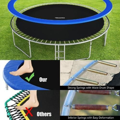 Costway Trampoline 15 ft Outdoor Trampoline Combo with Bounce Jump Safety Enclosure Net and Spring Pad by Costway 0799355028066 01749526