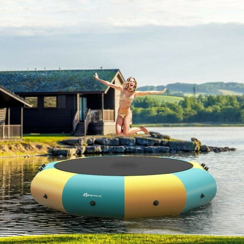 Costway Trampolines 10 Feet Inflatable Splash Padded Water Bouncer Trampoline by Costway