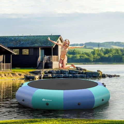 Costway Trampolines 12 Feet Inflatable Splash Padded Water Bouncer Trampoline by Costway