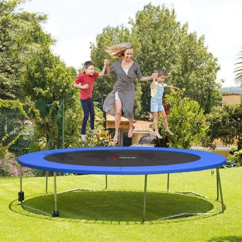 Costway Trampolines 12 Feet Waterproof and Tear-Resistant Universal Trampoline Safety Pad Spring Cover by Costway 6 Feet Kids Trampoline with Swing Safety Fence by Costway SKU#89134756