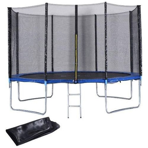Costway Trampolines 12' Trampoline with Net Ladder & Rain Cover by Costway 94387012
