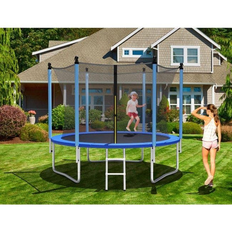 Costway Trampolines 14 Feet Jumping Exercise Recreational Bounce Trampoline with Safety Net by Costway 38" Mini Folding Trampoline Portable Recreational Fitness Rebounder