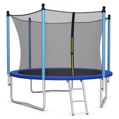 Costway Trampolines 14 Feet Jumping Exercise Recreational Bounce Trampoline with Safety Net by Costway 38" Mini Folding Trampoline Portable Recreational Fitness Rebounder