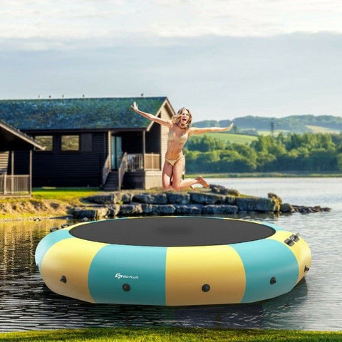 Costway Trampolines 15 Feet Inflatable Splash Padded Water Bouncer Trampoline by Costway