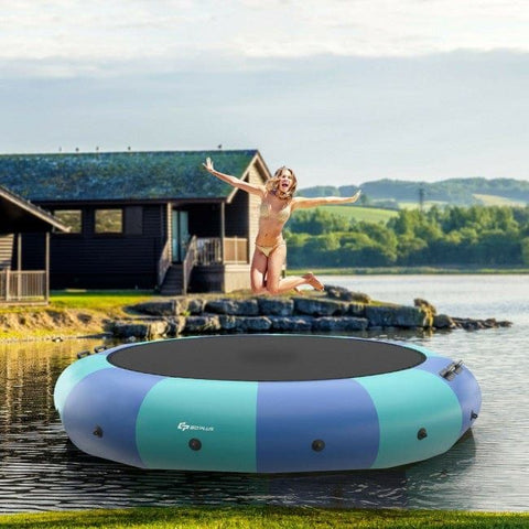 Costway Trampolines 15 Feet Inflatable Splash Padded Water Bouncer Trampoline by Costway
