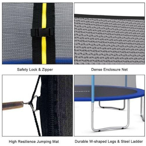 Costway Trampolines 15 FT Trampoline Combo Bounce Jump Safety Enclosure Net by Costway 7461759896888 31052987
