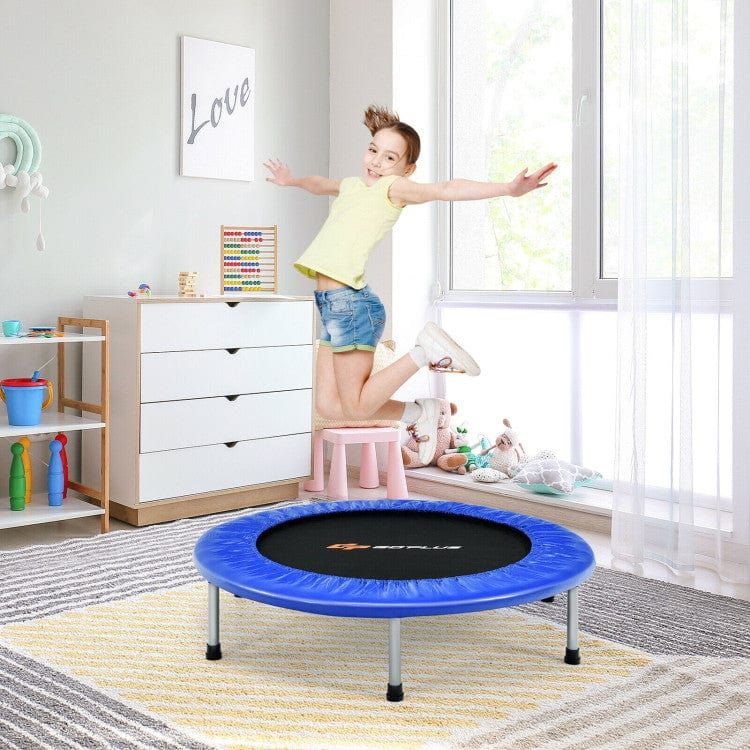 38 Inch Mini Folding Trampoline Portable Recreational Fitness Rebounder by  Costway