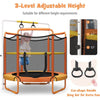 Image of Costway Trampolines 5 Feet Kids 3-in-1 Game Trampoline with Enclosure Net Spring Pad by Costway 781880223726 24903786
