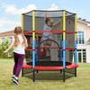 Image of Costway Trampolines 55 Inches Kids Trampoline Recreational Bounce Jumper with Safety Enclosure Net by Costway 781880236108 34512609 55" Kids Trampoline Recreational Bounce Safety Enclosure Net Costway