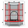 Image of Costway Trampolines 55" Youth Jumping Round Trampoline with Safety Pad Enclosure by Costway 55" Youth Jumping Round Trampoline Safety Enclosure Costway 27560384