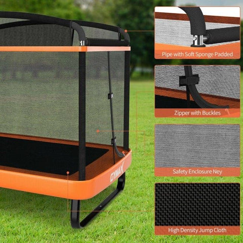 Costway Trampolines 6 Feet Kids Entertaining Trampoline with Swing Safety Fence by Costway 6 Feet Kids Trampoline with Swing Safety Fence by Costway SKU#89134756