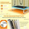 Image of Costway Trampolines 6 Feet Rectangle Trampoline with Swing Horizontal Bar and Safety Net by Costway 96732841 6 Feet Rectangle Trampoline with Swing Horizontal Bar and Safety Net