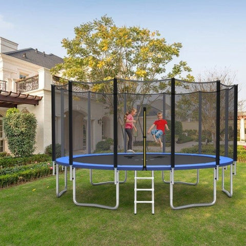 Costway Trampolines 8/10/12/14/15/16 Feet Outdoor Trampoline Bounce Combo with Safety Closure Net Ladder by Costway 8/10/12/14/15/16 ft Outdoor Trampoline Combo Safety Net Ladder Costway