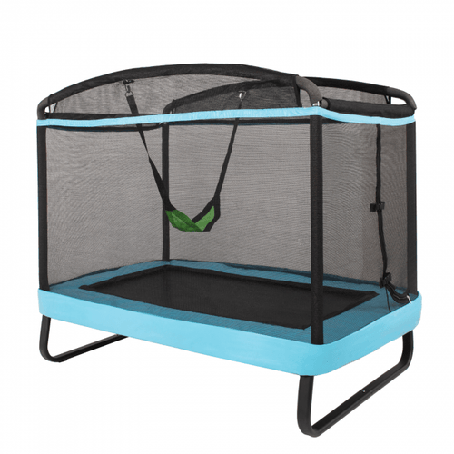 6 Feet Kids Entertaining Trampoline with Swing Safety Fence by 