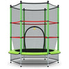 Image of Costway Trampolines Green 55" Youth Jumping Round Trampoline with Safety Pad Enclosure by Costway 759921635906 27560385-G 55" Youth Jumping Round Trampoline Safety Enclosure Costway 27560384