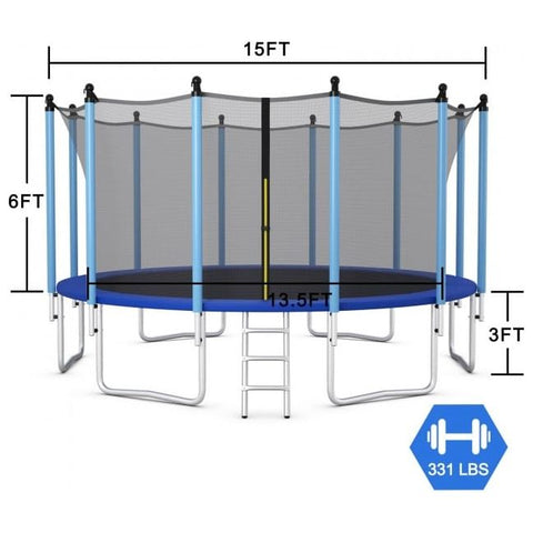 Costway Trampolines Outdoor Trampoline with Safety Closure Net by Costway