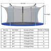 Image of Costway Trampolines Replacement Weather-Resistant Trampoline Safety Enclosure Net by Costway Replacement Weather-Resistant Trampoline Safety Enclosure Net Costway