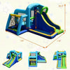 Image of Costway Water Parks & Slides 5 In 1 Kids Inflatable Climbing Bounce House by Costway Inflatable Bounce House Castle Water Slide with Climbing Wall Costway