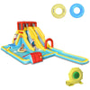 Image of Costway Water Parks & Slides 7-in-1 Inflatable Dual Slide Water Park Bounce House by Costway